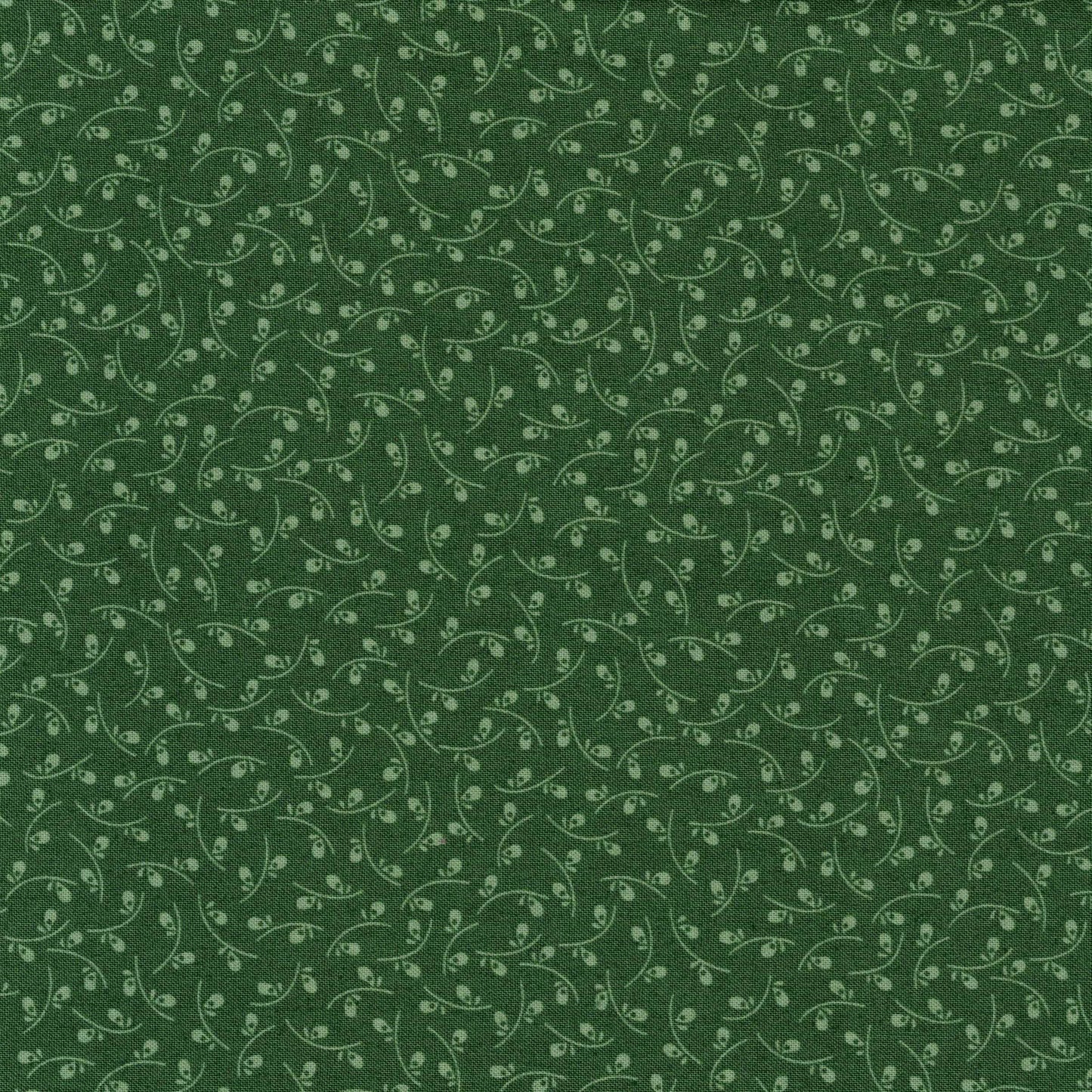 tissu coton imprimé vert