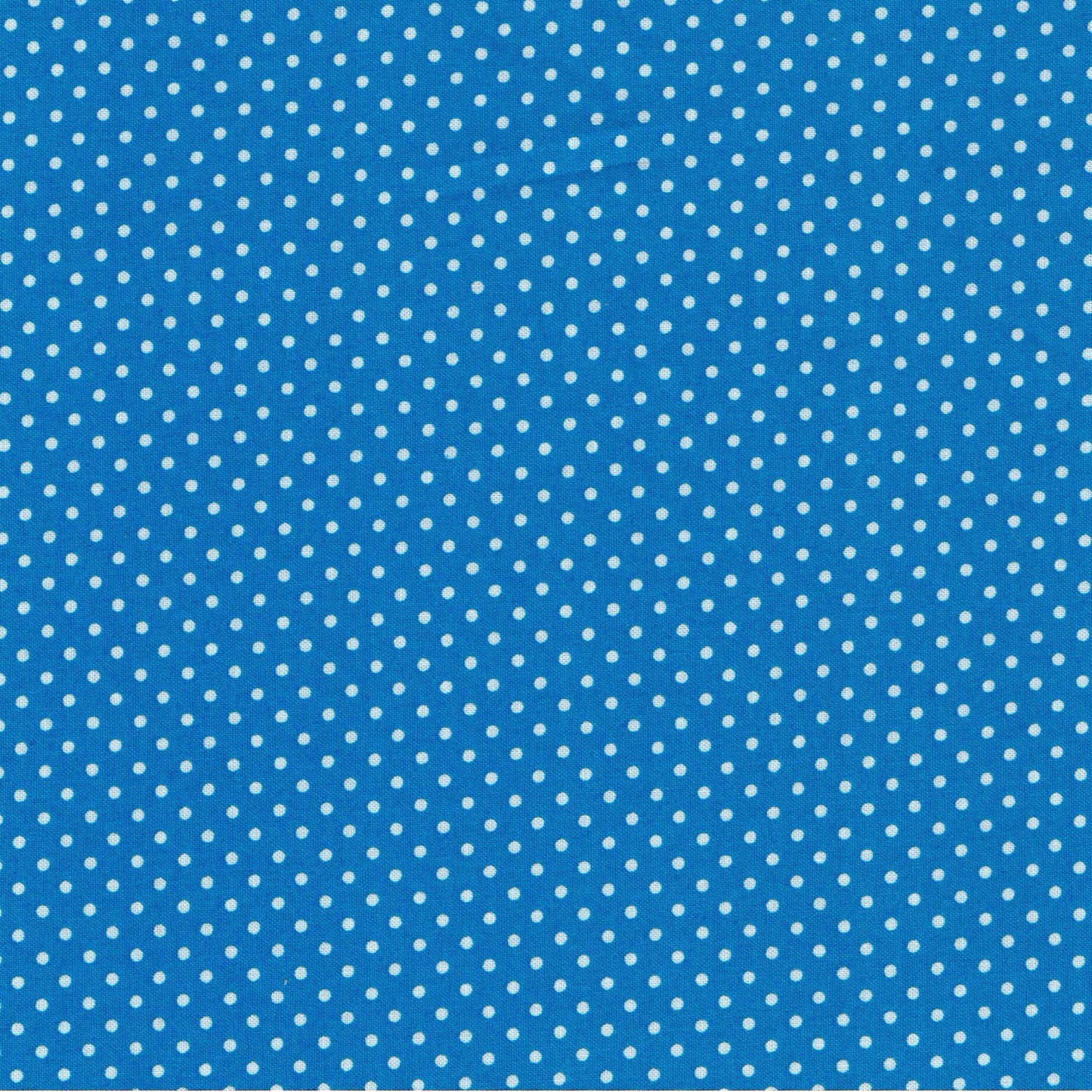 Tissu coton bleu à pois blancs