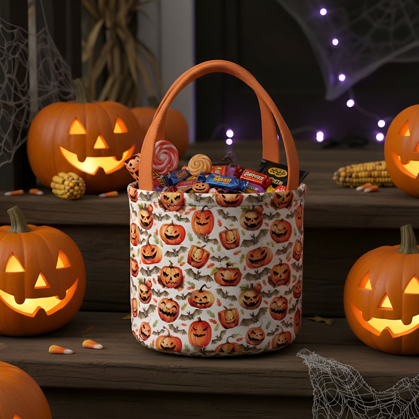 Tissu popeline de coton motifs Halloween