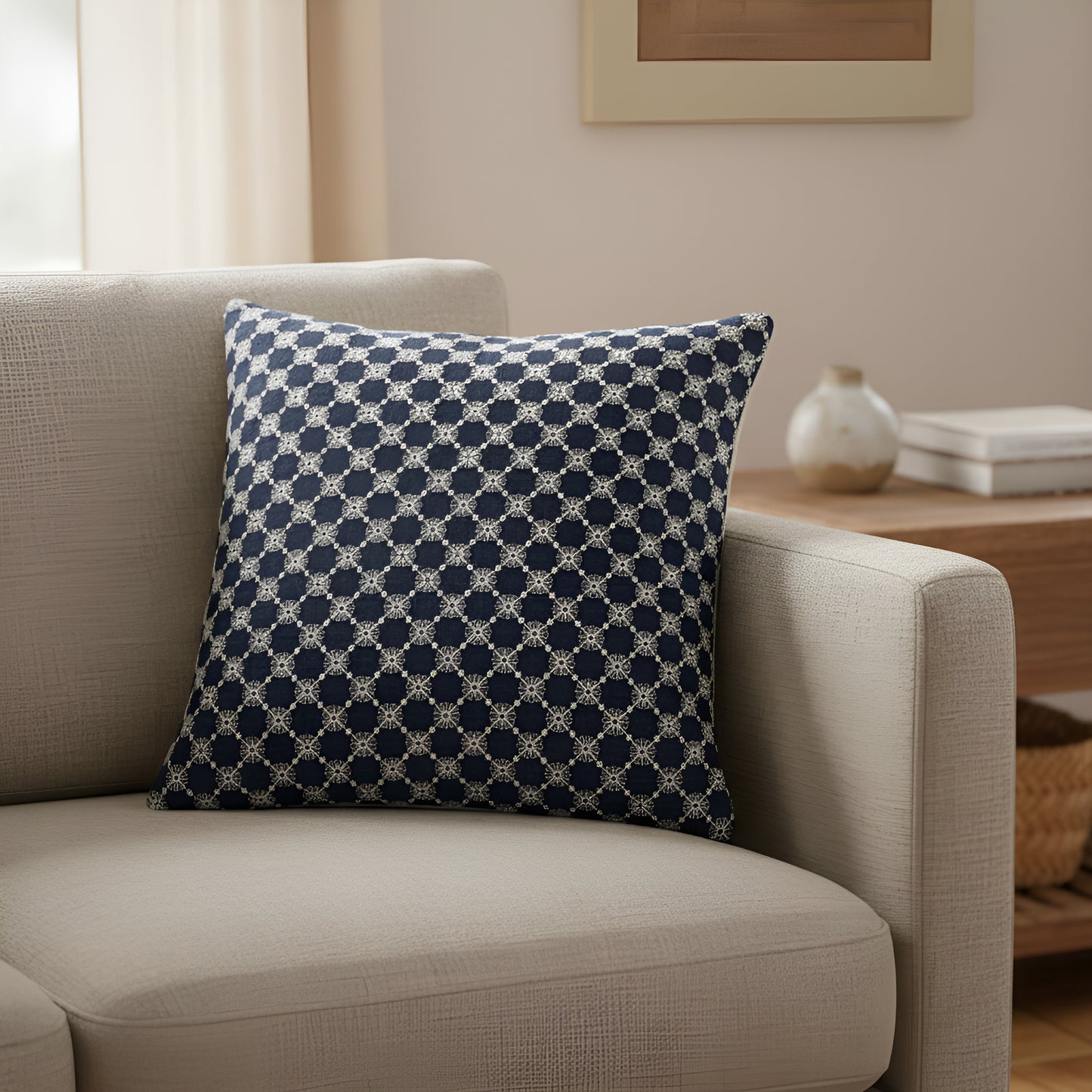 Tissu Chambray bleu marine