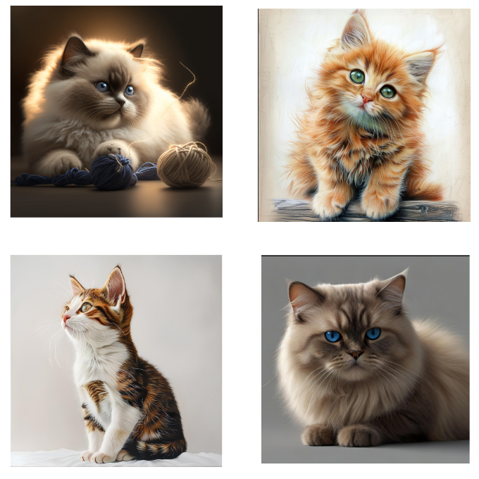 Panneaux carrés Chats