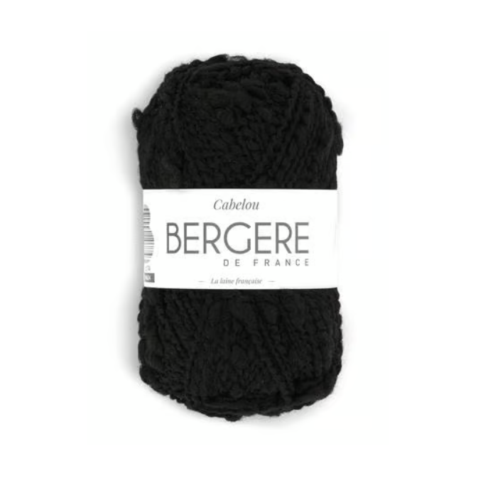 Pelote de laine Cabelou Bergère de France, fil bouclé à boucles irrégulières effet mouton