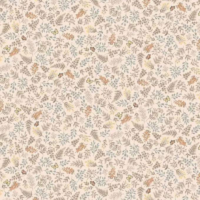 tissu makower little ones foliage coral