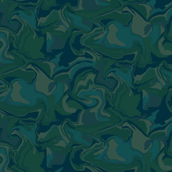 Tissu Coton Patchwork Marbré Vert