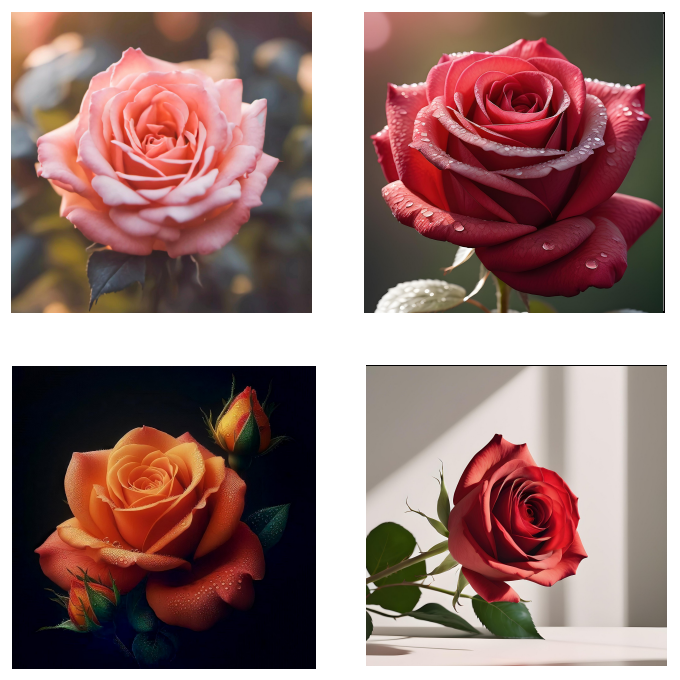 Panneaux carrés Fleurs