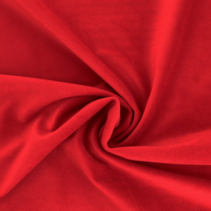 Tissu velours tissuland rouge
