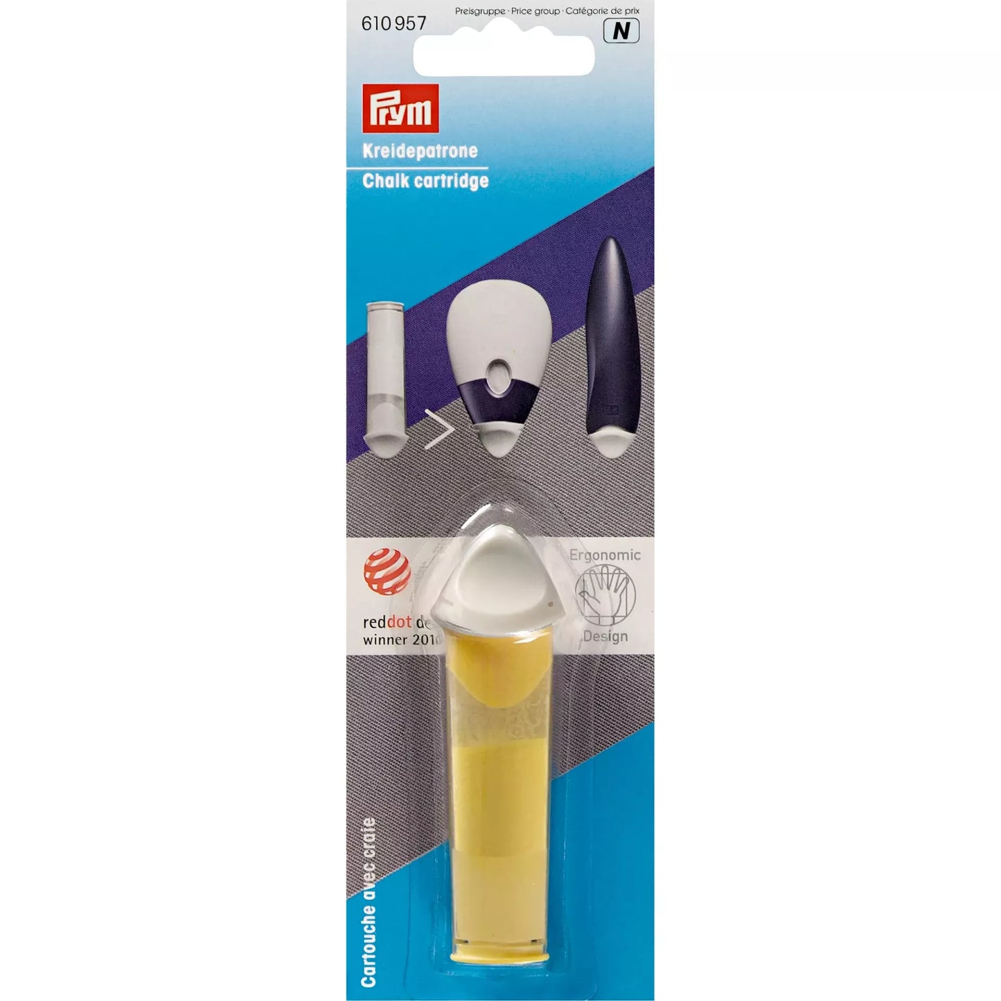 Cartouche de craie Prym Ergonomics - jaune