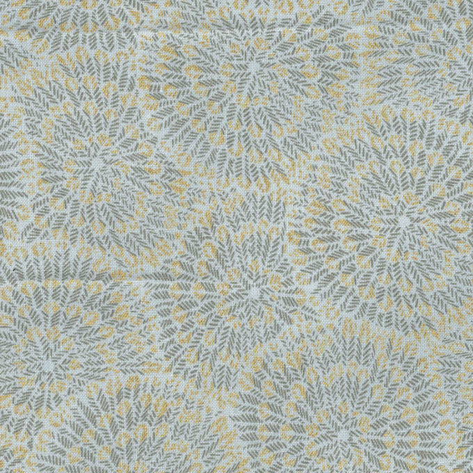 Tissu patchwork Mandala gris doré