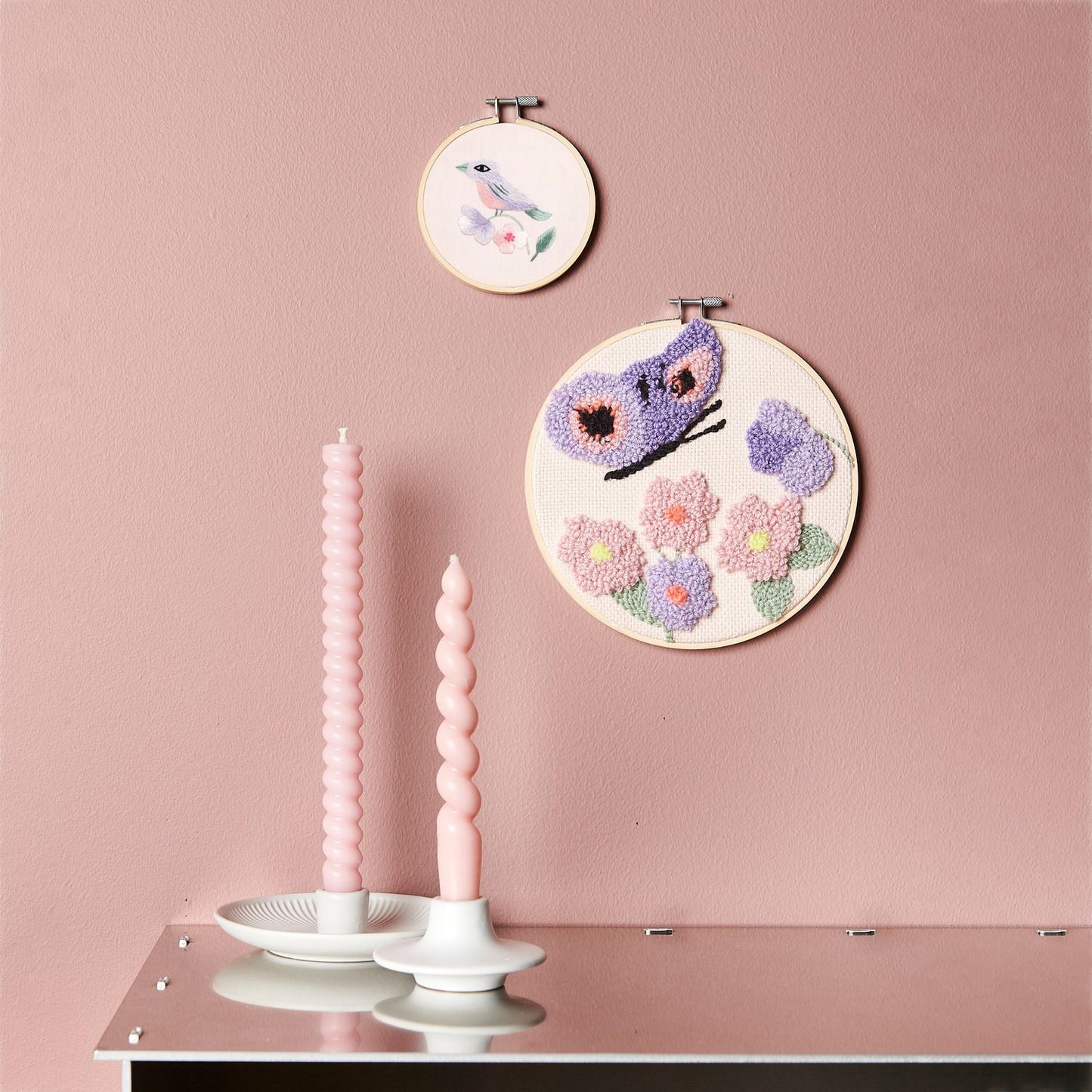 Rico Design Paquet de broderie Oiseau pré-dessiné