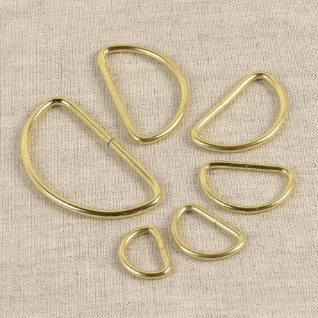 Anneaux En D Métal (Lot De 2) - taille 15 - 100-OR