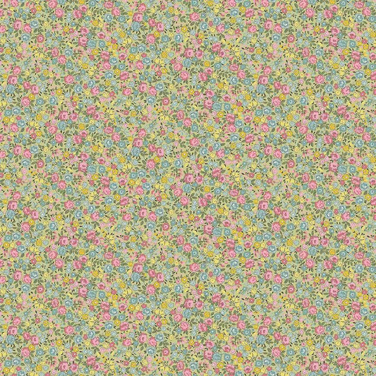 Tissu Patchwork Makower UK Rose Vert