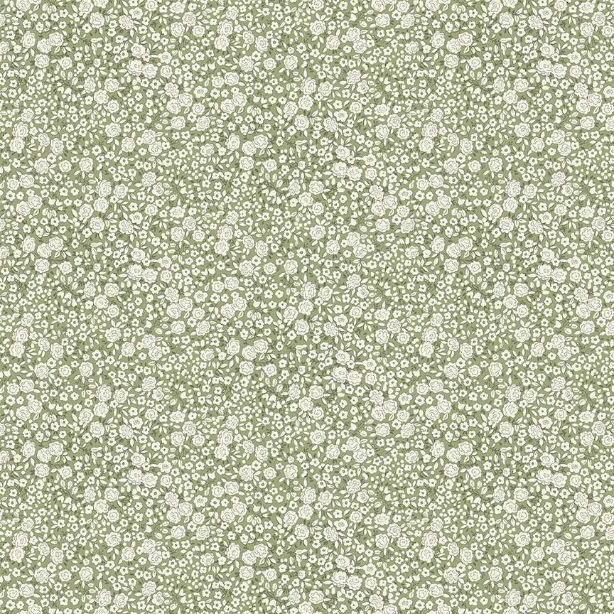 Tissu Patchwork Makower UK Blossom Vert