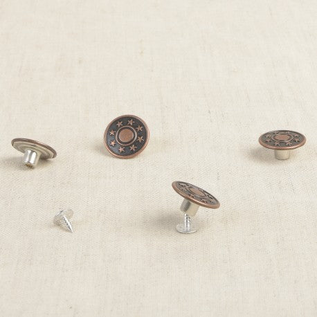 Boutons Jeans 20Mm*6 Sets - taille 20 - 48-BRONZE