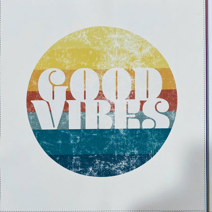 panneau simili cuir good vibes