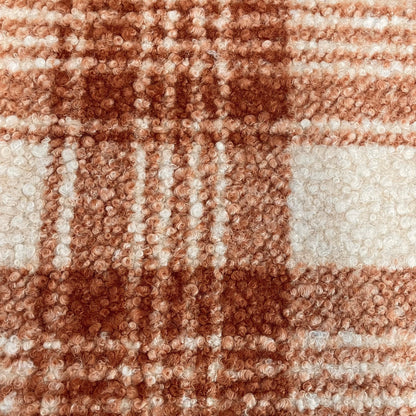 lainage bouclettes à carreaux orange