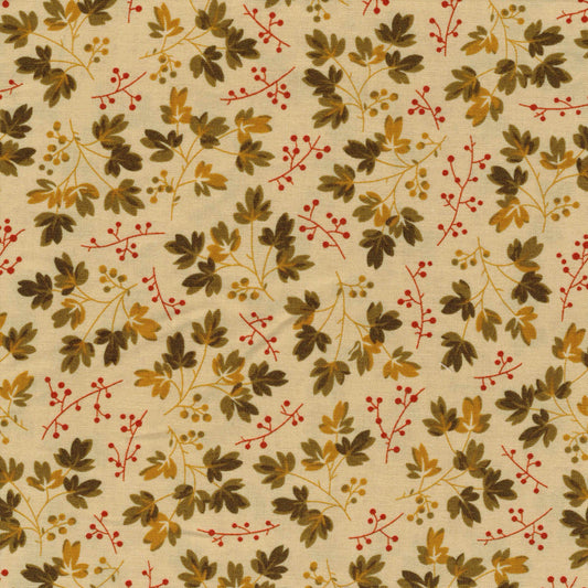 Tissu coton à imprimé feuilles de vigne