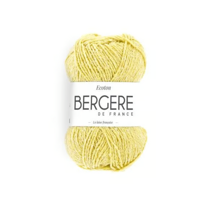 Pelote de fil ECOTON Bergère de France 50g aspect tweedé coton acrylique recyclé pour tricot crochet