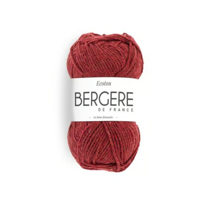 Pelote de fil ECOTON Bergère de France 50g aspect tweedé coton acrylique recyclé pour tricot crochet