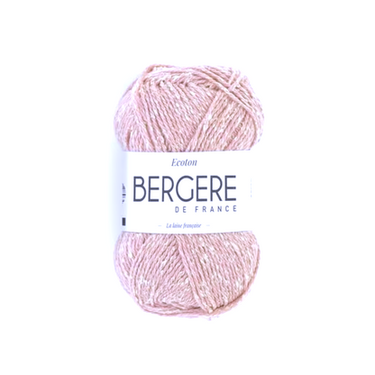 Pelote de fil ECOTON Bergère de France 50g aspect tweedé coton acrylique recyclé pour tricot crochet