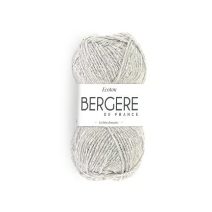 Pelote de fil ECOTON Bergère de France 50g aspect tweedé coton acrylique recyclé pour tricot crochet