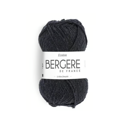 Pelote de fil ECOTON Bergère de France 50g aspect tweedé coton acrylique recyclé pour tricot crochet