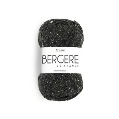 Pelote de fil ECOTON Bergère de France 50g aspect tweedé coton acrylique recyclé pour tricot crochet