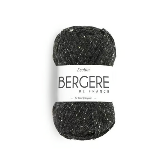 Pelote de fil ECOTON Bergère de France 50g aspect tweedé coton acrylique recyclé pour tricot crochet
