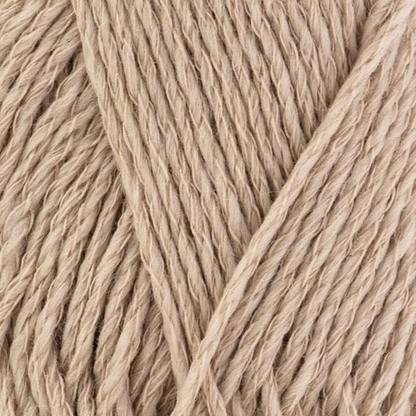 Pelote de fil Coton Mérinos coloris Amande de Bergère de France, 50g, composition 50% coton bio 50% mérinos