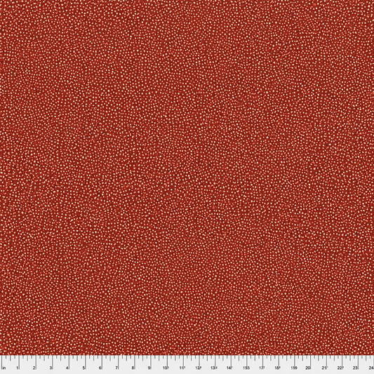 Tissu Patchwork Point d'Algue Red
