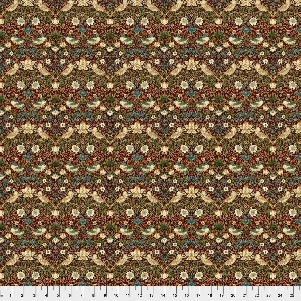 Tissu patchwork Mille et Un Tissus rouge coton premium floral