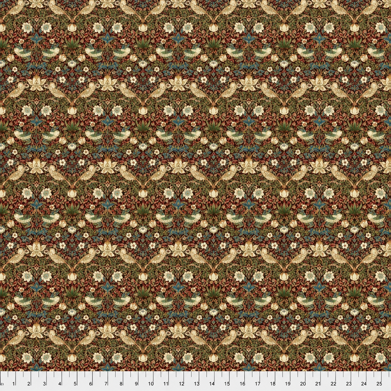 Tissu patchwork Mille et Un Tissus rouge coton premium floral