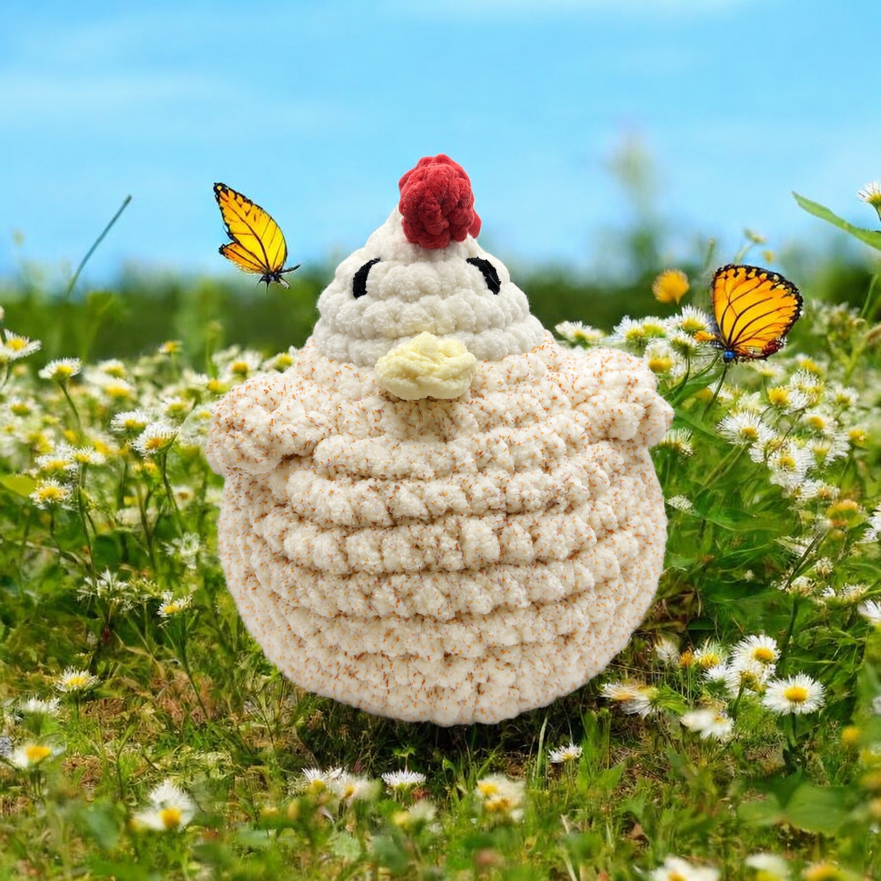 Peluche Poule Crochet Fait Main