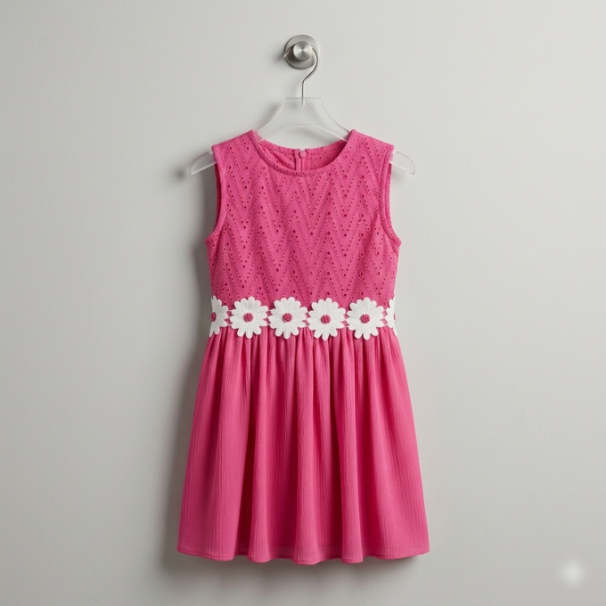 Robe bi-matière pour enfants