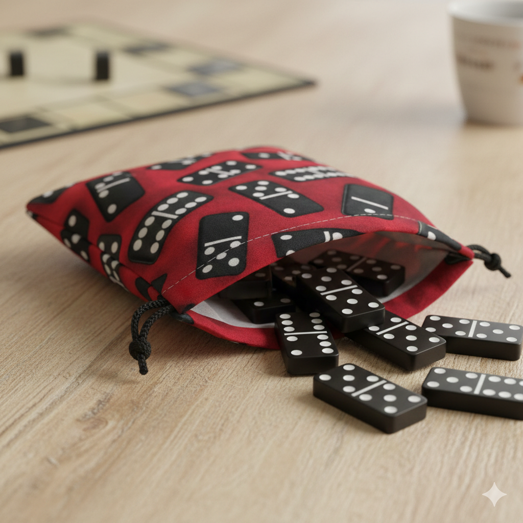 Tissu Patchwork Coton Motif Dominos - 100% Coton 110cm