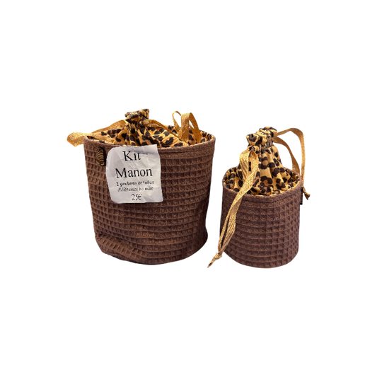 Kit Couture Manon - 2 Pochons Assortis - Caramel ou Marron