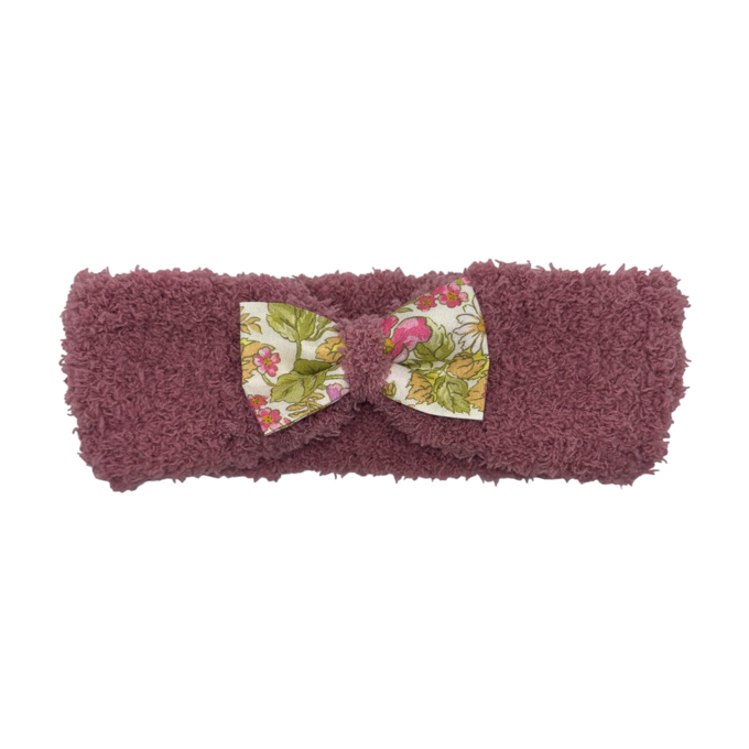 Bandeau nœud vieux rose