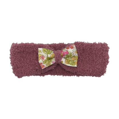 Bandeau nœud vieux rose