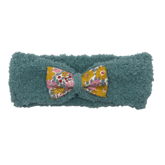 Bandeau nœud vert amande