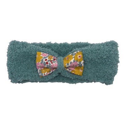 Bandeau nœud vert amande