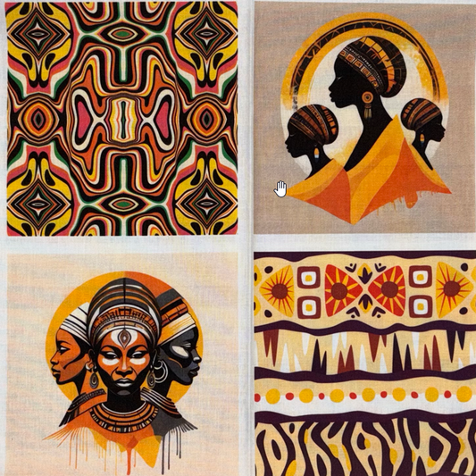Panneaux carrés Inspiration Africaine 1