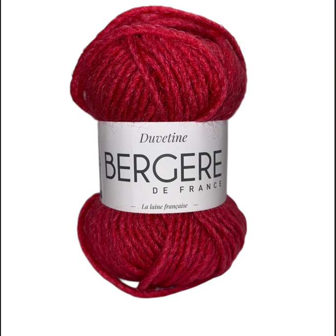 Pelote de laine Duvetine Bergère de France 50g, fil mèche acrylique pour tricot aux aiguilles 6,5mm