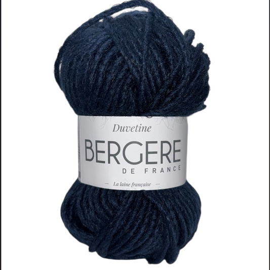 Duvetine Bleu Marine Bergère de France