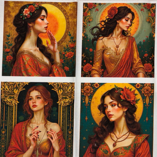 Panneaux carrés Femmes Oranges