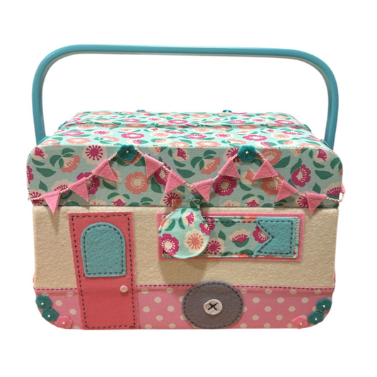 Boîte de couture Hobby Gift – Caravane fleurie