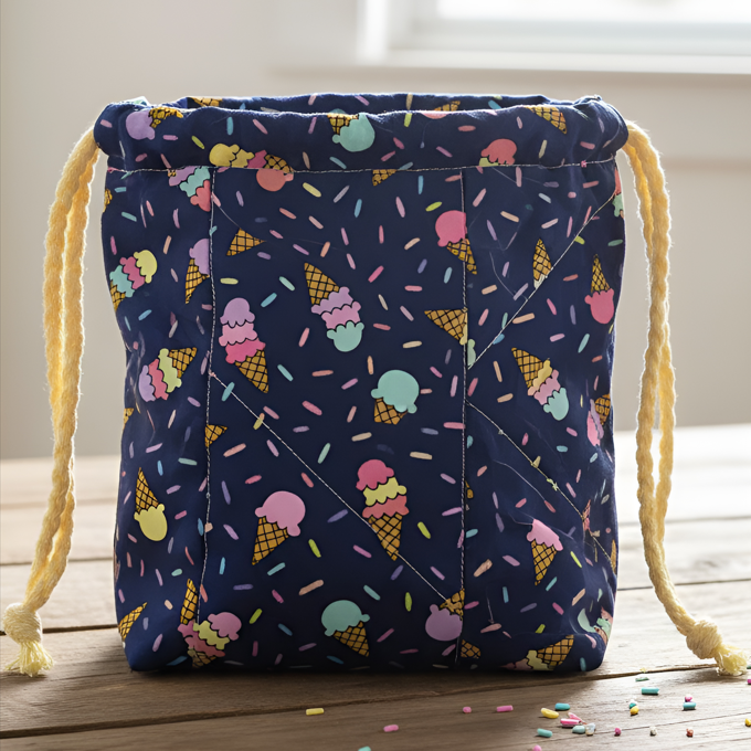 Tissu patchwork cornets de glace