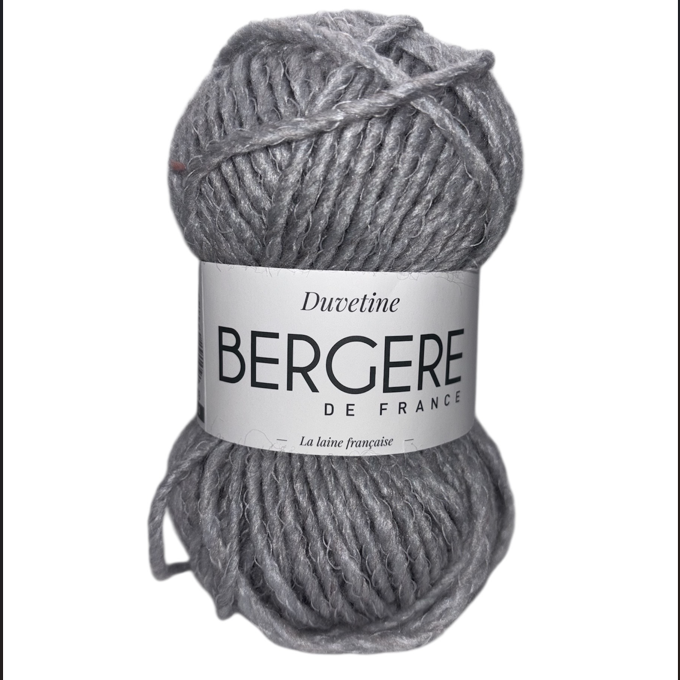 Pelote de laine Duvetine Bergère de France 50g, fil mèche acrylique pour tricot aux aiguilles 6,5mm
