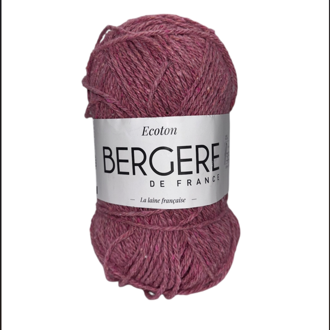 Pelote de fil ECOTON Bergère de France 50g aspect tweedé coton acrylique recyclé pour tricot crochet