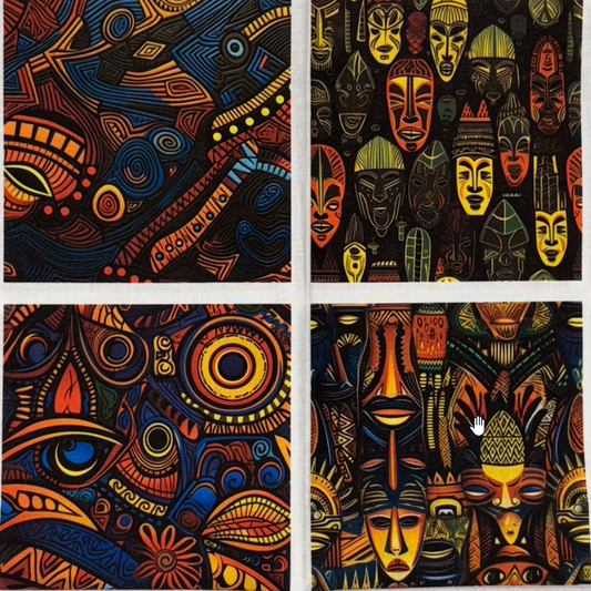 Panneaux carrés Inspiration Africaine 2