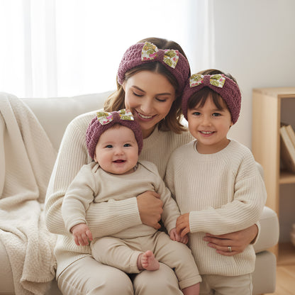 Bandeau nœud vieux rose