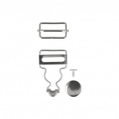 Boucles pour salopettes 25mm - argent